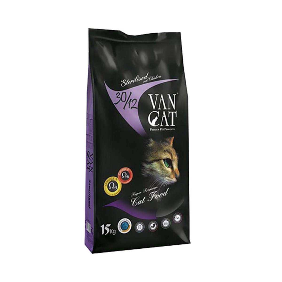Vancat Kısırlaştırılmış Tavuklu Yetişkin Kuru Kedi Maması 15 kg